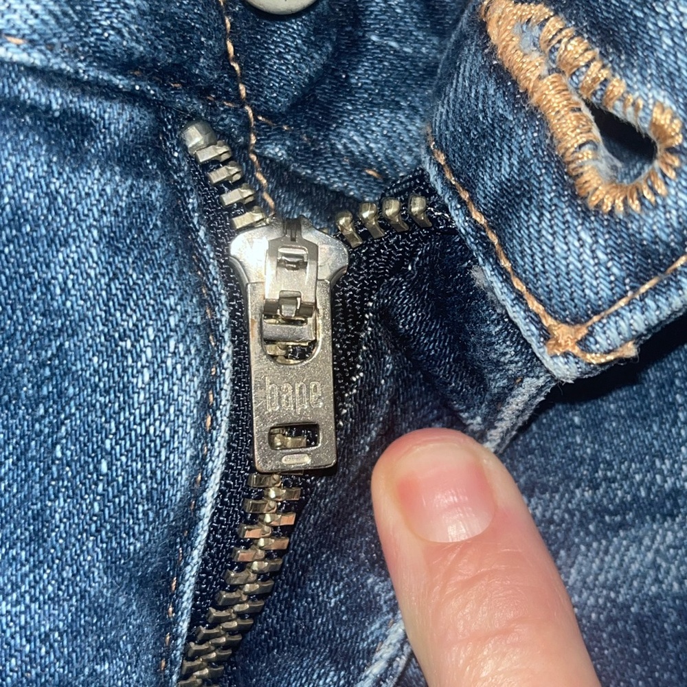 Host pick 💋 Rare! Vintage authentic Japan Bape Jeans A Bathing Ape women’s XS 2 - Picture 5 of 9